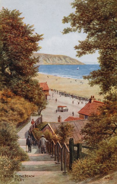 Steps to the Beach, Filey by Alfred Robert Quinton